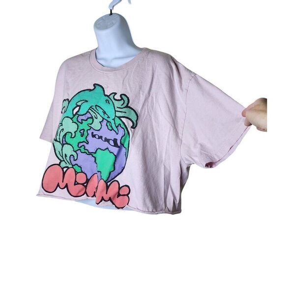 Rolling Loud Miami Concert Tshirt Cut Off Womens XL Pink Post Malone Travis Scot - Picture 3 of 6